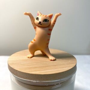 Playful Orange Cat Figurine | Feline dancer struts her stuff